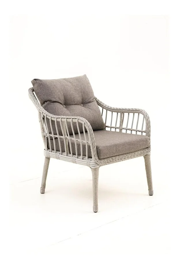 Çeşme Rattan Bahçe Oturma Grubu (2+1+1+MASA) - Gri